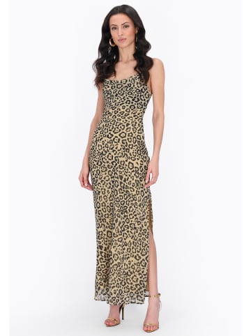 faina Women Dress in beige black