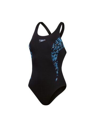 Speedo Placement Muscleback Badeanzug in Navy