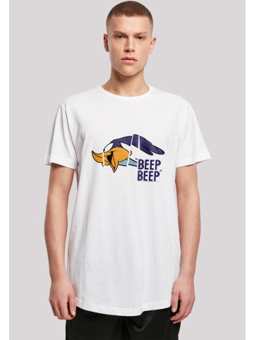 F4NT4STIC Long Cut T-Shirt Looney Tunes Roadrunner Beep Beep' in weiß