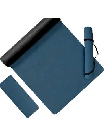 relaxdays Yogamatte in Dunkelblau - (B)68 x (H)0,5 x (T)183 cm