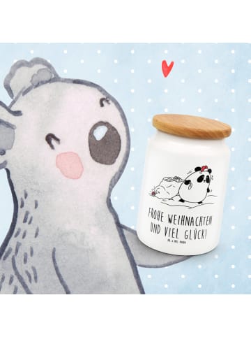 Mr. & Mrs. Panda Snackdose Panda Weihnachten mit Spruch in Weiß