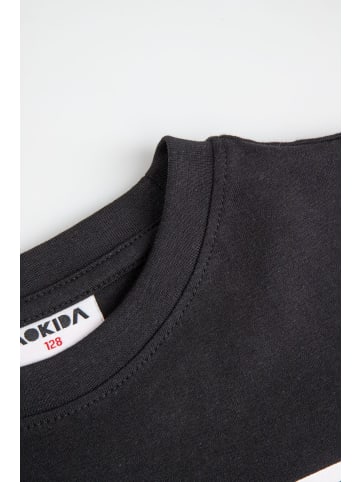 MOKIDA T-Shirt mit kurzen Ärmeln in schwarz