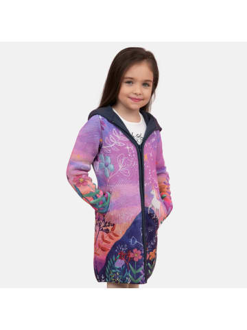 Belmil 1tlg:  Strickjacke mit Reißverschluss Unicorn in Lila 