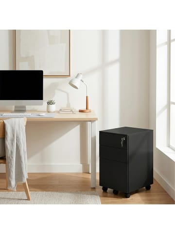 relaxdays Rollcontainer in Grau - (B)39 x (H)60 x (T)52 cm