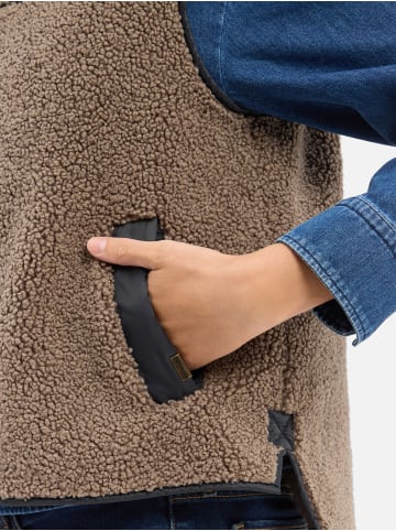 Mos Mosh Weste MMRowe Teddy Waistcoat in taupe - 0002