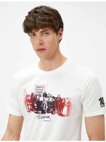 KOTON T-shirt in Weiß