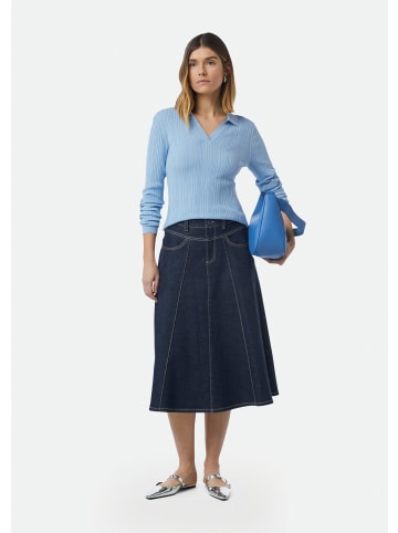 comma Strickpullover langarm in Blau