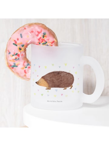 Mr. & Mrs. Panda Teetasse Igel Herzen ohne Spruch in Transparent