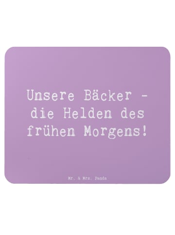 Mr. & Mrs. Panda Mouse Pad Spruch Bäcker Helden mit Spruch in Lavendeltraum