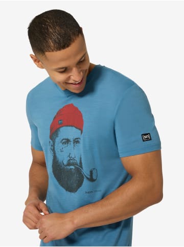 super.natural Merino T-Shirt M SN SAILOR TEE in grau