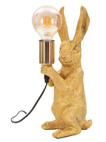 Mauro Ferretti Tischleuchte aus goldenem Kunstharz, 13 x 17 x 35,5 cm