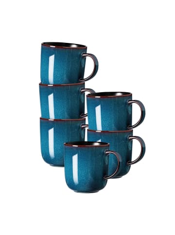 Ritzenhoff & Breker 6er Set Kaffeebecher Bali 400 ml blau in blau