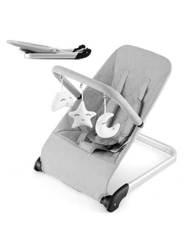 COSTWAY 2 in 1 Babywippe klappbar in Grau