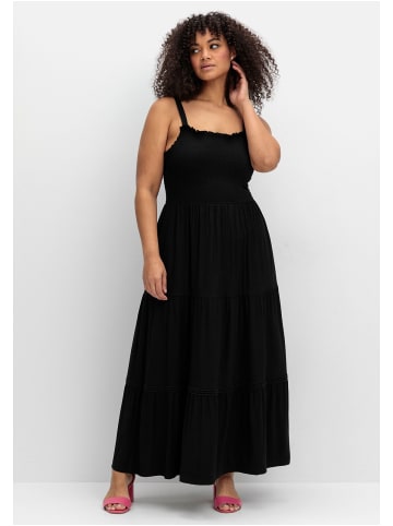 sheego Maxikleid in schwarz