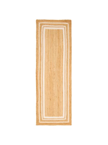 Pergamon Naturfaser Teppich Läufer Jute Salsa in Creme