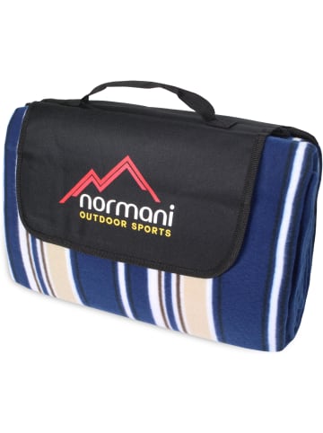 Normani Outdoor Sports Outdoor-Campingdecke, 140 cm x 180 cm Tundra in Blau gestreift