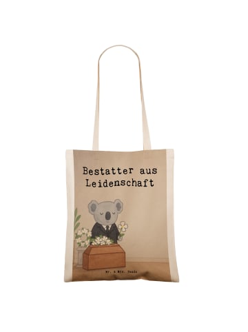 Mr. & Mrs. Panda Shopping Tasche Bestatter Leidenschaft Design m... in Weiß