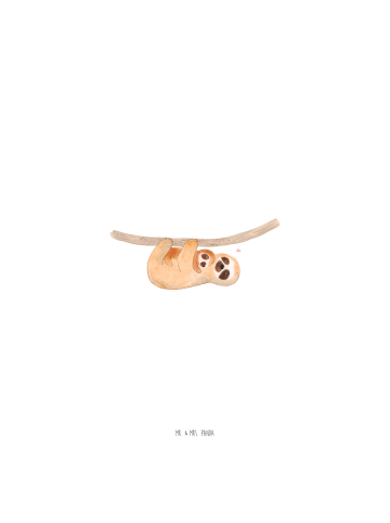 Mr. & Mrs. Panda Wasserflasche Faultier Kind ohne Spruch in Weiß