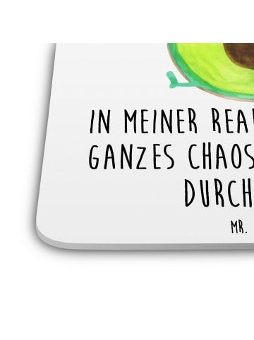 Mr. & Mrs. Panda Tischuntersetzer Avocado Glücklich mit Spruch in Weiß