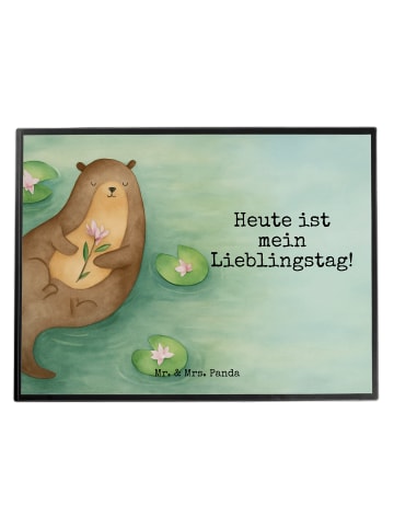 Mr. & Mrs. Panda Malunterlage Otter Seerose Design mit Spruch in Weiß