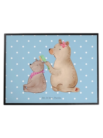 Mr. & Mrs. Panda Schreibunterlage Bär Kind ohne Spruch in Blau Pastell