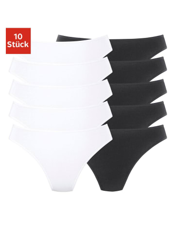 PETITE FLEUR String in weiß, schwarz