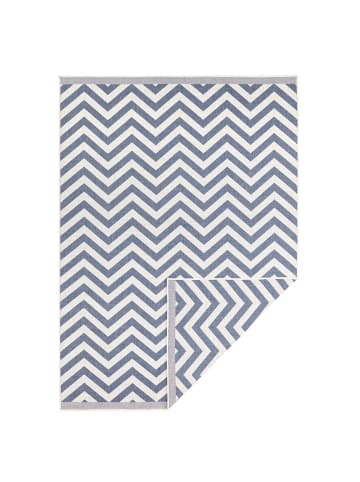 NORTHRUGS In- & Outdoor Wendeteppich Palma Blau Creme