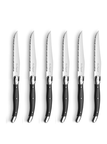 Lou Laguiole 6-tlg. Steakmesser Set TRADITION in anthrazit