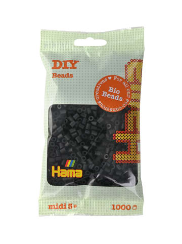 Hama Beutel mit 1000 Bio Midi-Bügelperlen schwarz - ab 5 Jahren