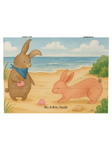 Mr. & Mrs. Panda Truhe Hasen Muschel Design ohne Spruch in Weiß