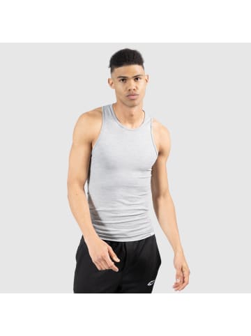 SMILODOX Tank Top Trevor in Grau Melange