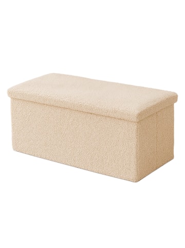 relaxdays Sitzbank in Beige - (B)76 x (H)38 x (T)38 cm