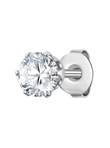 True Rebels Ohrstecker Edelstahl Zirkonia weiß in silber