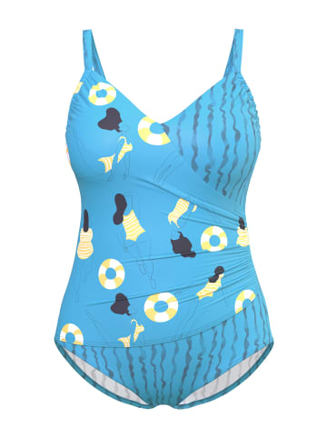 Ulla Popken Badeanzug in türkis