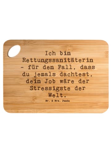 Mr. & Mrs. Panda Hackbrett Spruch Rettungssanitäterin mit Spruch in Braun