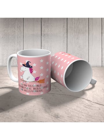 Mr. & Mrs. Panda Kindertasse Einhorn Hexe mit Spruch in Rot Pastell