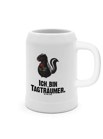 Mr. & Mrs. Panda Krug Stinktier Blume mit Spruch in Weiß