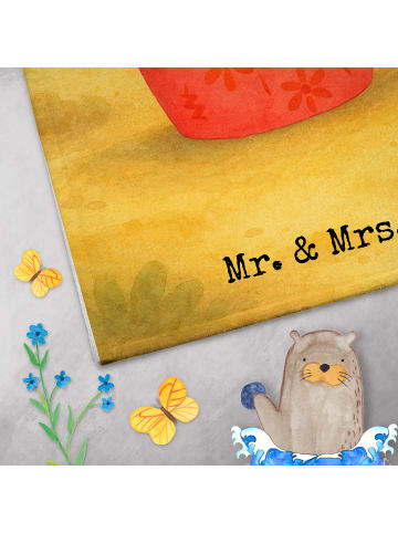 Mr. & Mrs. Panda Gästehandtuch Kaktus Wut Design mit Spruch in Weiß