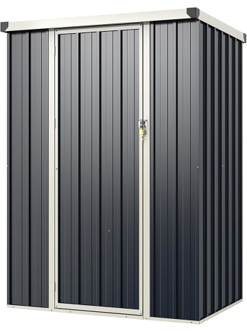 COSTWAY Gartenhaus Metall 117 x 89 x 162 cm in Grau
