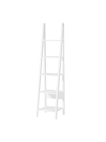 SoBuy Leiterregal in Reinweiß - (W) 39 x (H) 180 x (L) 44 cm