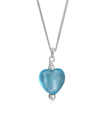 Nenalina Halskette 925 Sterling Silber Herz in Blau