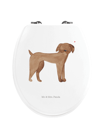 Mr. & Mrs. Panda Toilettendeckel Hund Dogge ohne Spruch in Weiß