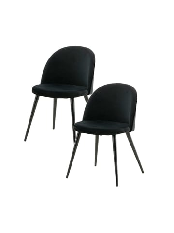 ebuy24 Esszimmerstuhl Skagen  Schwarz 2er Set