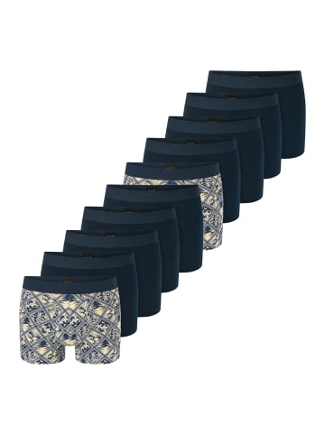 Schiesser Retro Short / Pant 95/5 Organic Cotton in Dunkelblau / gelb