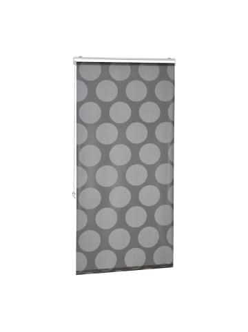 relaxdays Duschrollo Punkte in Grau - (B)80 x (H)240 cm