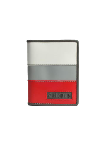 7CLOUDS RFID-Geldbörse Keron 7.1 in red-grey-white