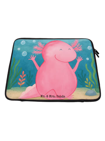 Mr. & Mrs. Panda Laptoptasche Axolotl Hurra Design ohne Spruch in Weiß