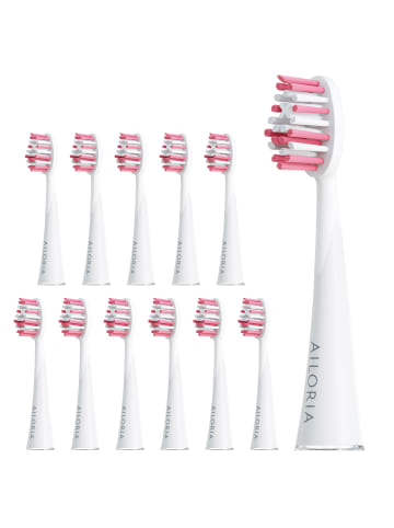 Ailoria SHINE BRIGHT Extra Clean Ersatzbürstenköpfe 12er Set in schwarz