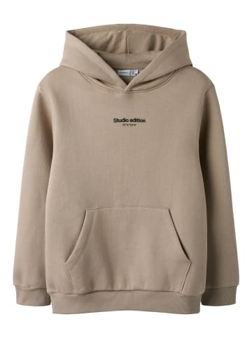 name it Hoodie NKMBRODY LS NREG SWEAT WH BRU in pure cashmere
