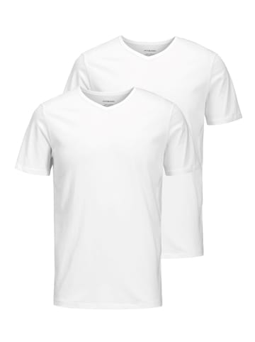 Jack & Jones T-Shirt JACBASIC 2er PACK in Weiß